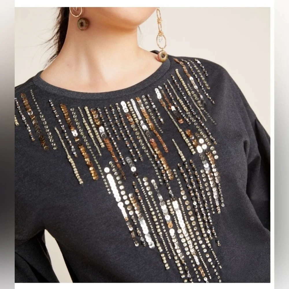Sequin long sleeved top - Picture 3 of 7
